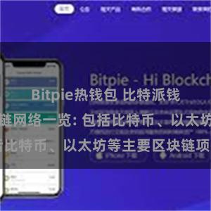 Bitpie热钱包 比特派钱包支持的区块链网络一览: 包括比特币、以太坊等主要区块链项目