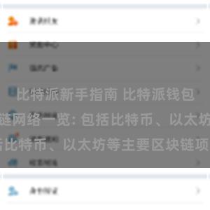 比特派新手指南 比特派钱包支持的区块链网络一览: 包括比特币、以太坊等主要区块链项目