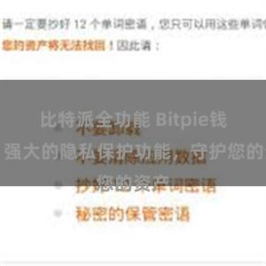 比特派全功能 Bitpie钱包：强大的隐私保护功能，守护您的资产