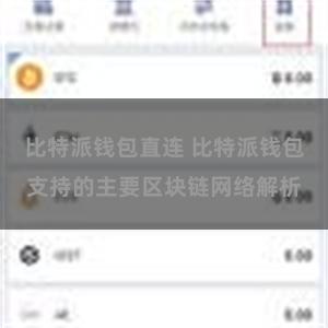 比特派钱包直连 比特派钱包支持的主要区块链网络解析