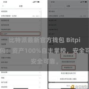 比特派最新官方钱包 Bitpie钱包：资产100%自主掌控，安全可靠。