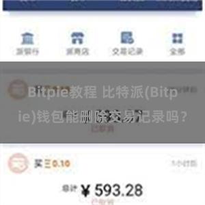 Bitpie教程 比特派(Bitpie)钱包能删除交易记录吗？