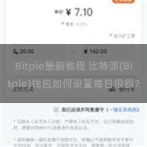 Bitpie最新教程 比特派(Bitpie)钱包如何设置每日限额？