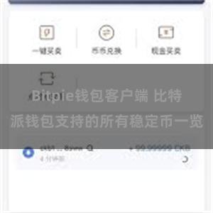 Bitpie钱包客户端 比特派钱包支持的所有稳定币一览