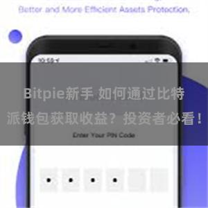 Bitpie新手 如何通过比特派钱包获取收益？投资者必看！