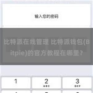 比特派在线管理 比特派钱包(Bitpie)的官方教程在哪里？