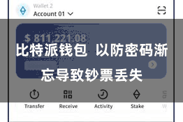 比特派钱包 以防密码渐忘导致钞票丢失