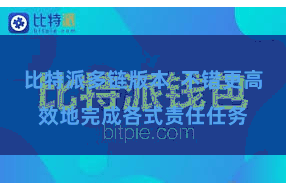 比特派多链版本  不错更高效地完成各式责任任务